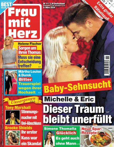 Cover: Frau mit Herz Magazin No 11 vom 09  März 2024