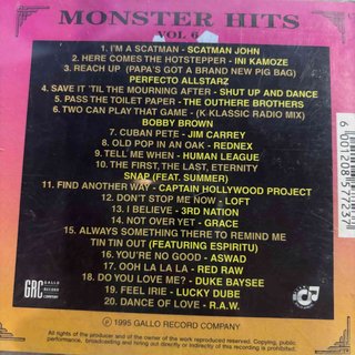 Monster Hits Vol. 6 : Various Artists : CD