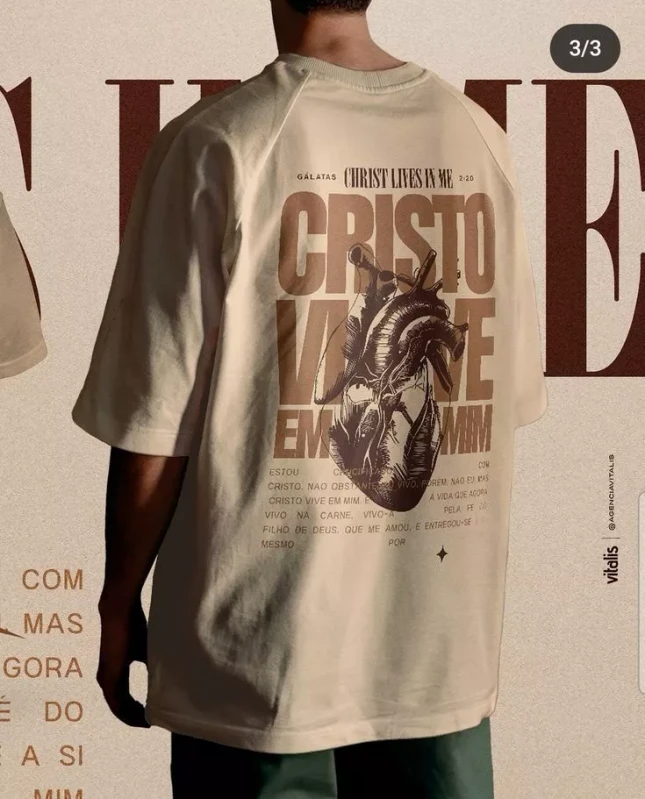 Estampa cristã para camiseta — arte com versículo