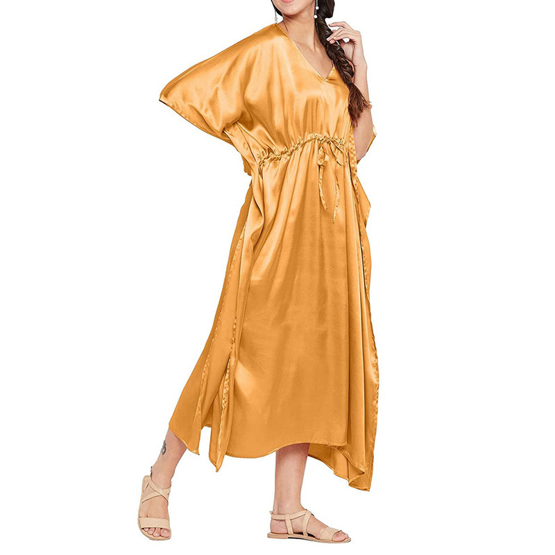 Women Satin Silk Nightdress Lingerie Sleepwear Nightgown Maxi Robe Loungewear - Picture 70 of 125