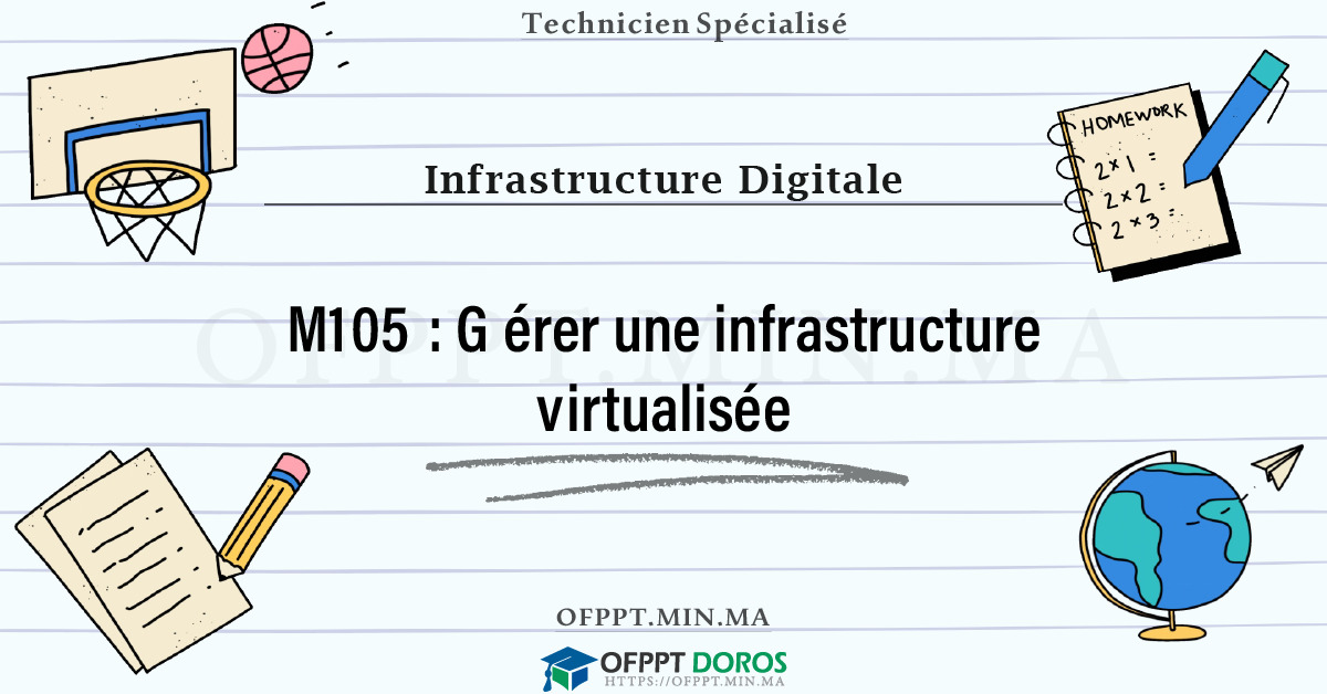 Sommaire détaillé du cours Gérer une infrastructure virtualisée M105 OFPPT - Structure du module