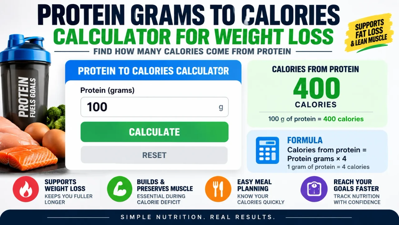 Protein Grams To Calories Calculator