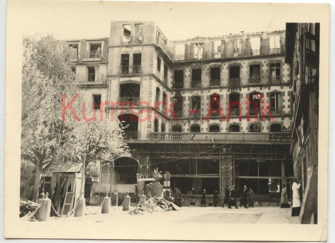 Foto Wehrmacht Frankreich Bretagne Finistère Brest Hotel Continental Ruine