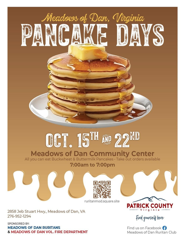 2023 Annual Meadows of Dan Pancake Days on 10/15/2023 Meadows of Dan