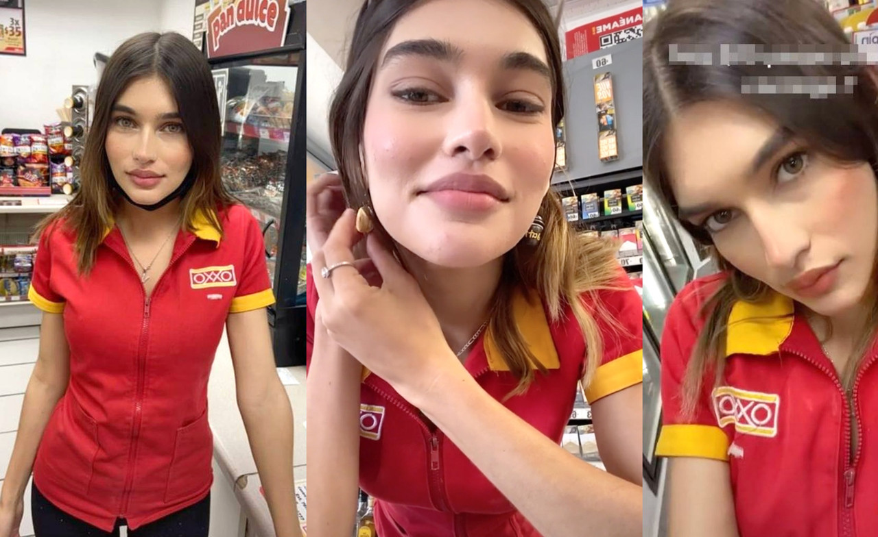 Chica del OXXO enamora en redes y a clientes