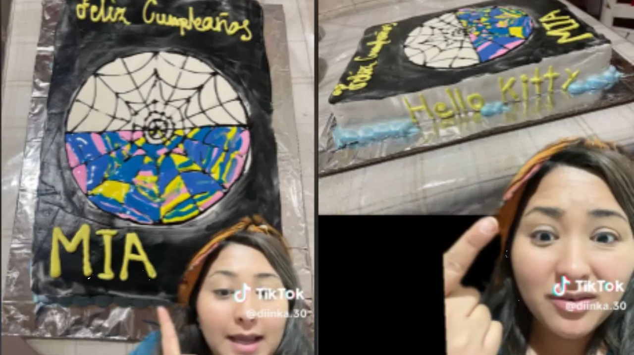 Mujer recibe pastel de Merlina mal decorado en Soriana y este fue el resultado