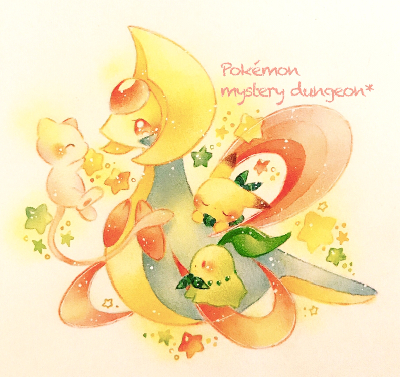 pikachu-chikorita-mew-and-cresselia-poke