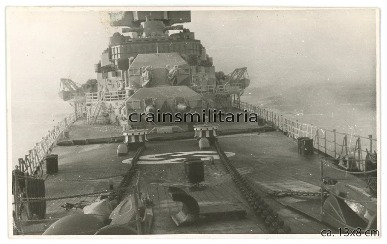 Orig Foto Bugspill vereiste Kreuzer Prinz Eugen Schiff auf d Ostsee 1940
