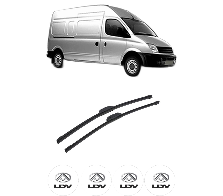 Set stergatoare auto LDV MAXUS Van din 2005-2009, pentru parbriz auto, 2 bucati, Bosch Aerotwin Retrofit, din cauciuc siliconat rezistent, 4 Stickere Auto LDV