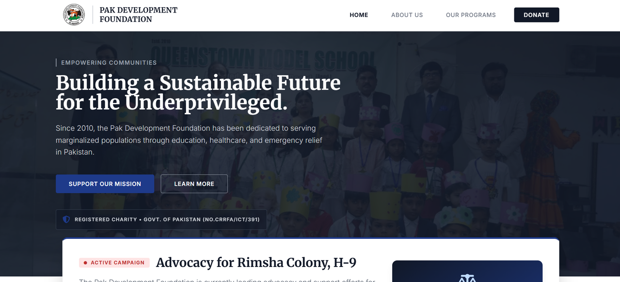 Pak Development Foundation Feature