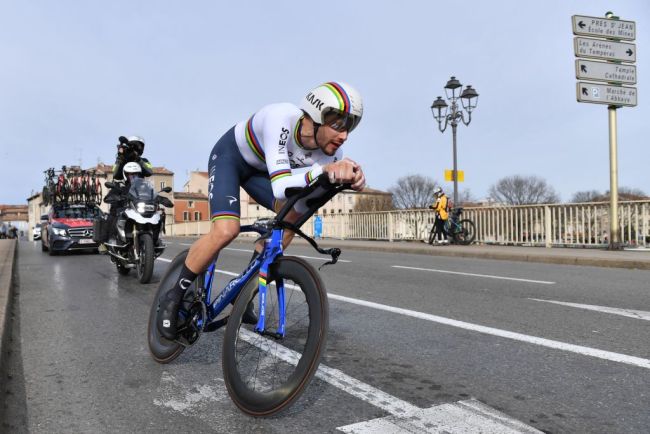 Per il secondo anno consecutivo Filippo Ganna fa sua la cronometro conclusiva dellÉtoile de Bessèges (Getty Images)