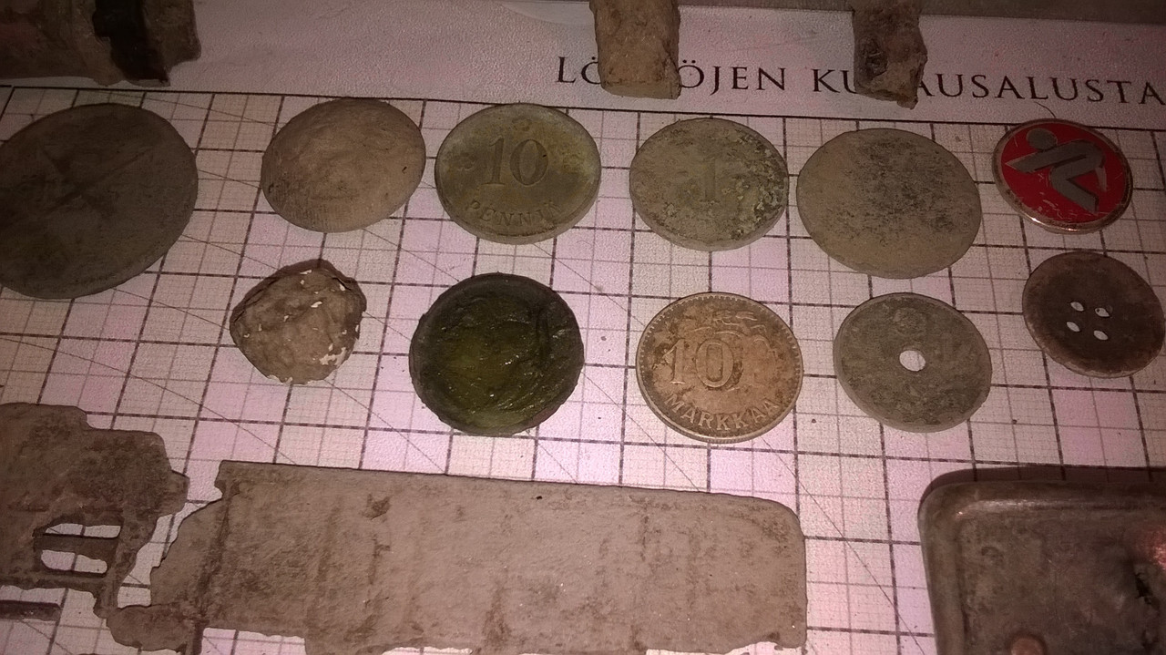 Lähikuva kolikoista