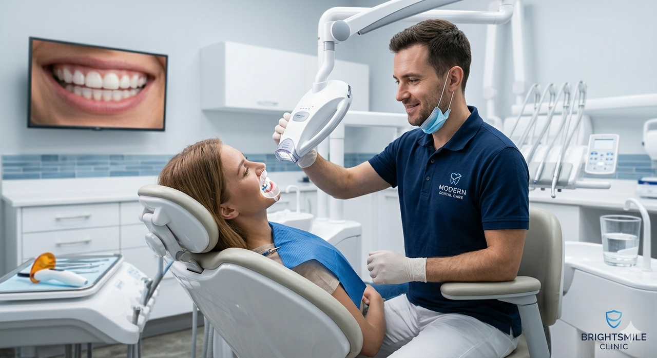 Professional teeth whitening vs at home whitening