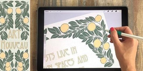 Art Nouveau Illustrations on Your iPad in Procreate