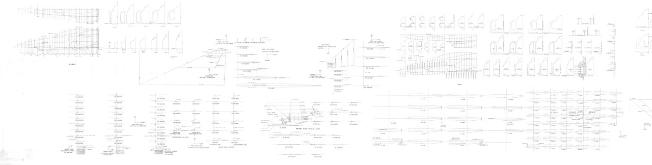 F-4E_F & RF-4B_C_E  Fuselage and Wing Cross Sect
