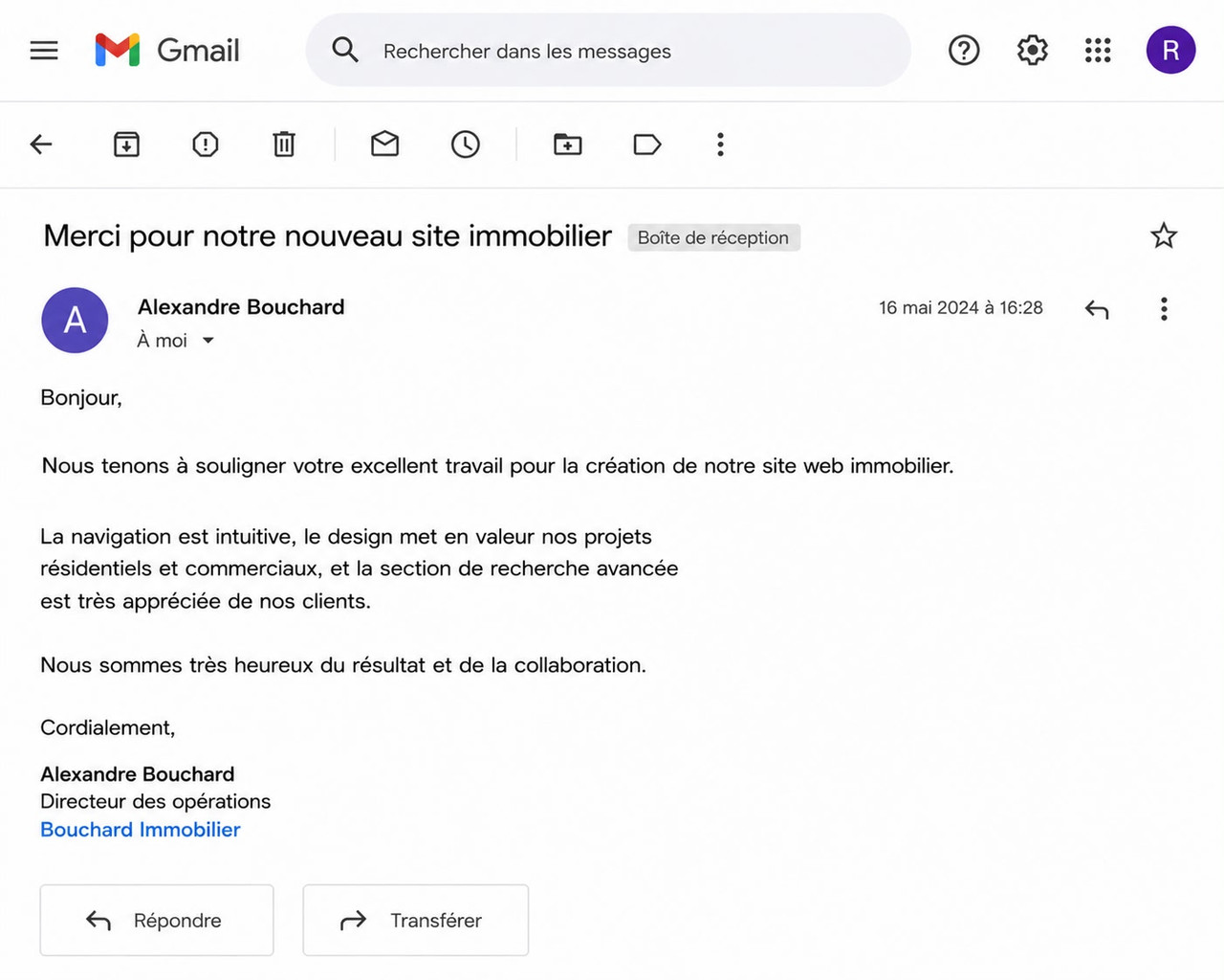 Témoignage client RapideWeb