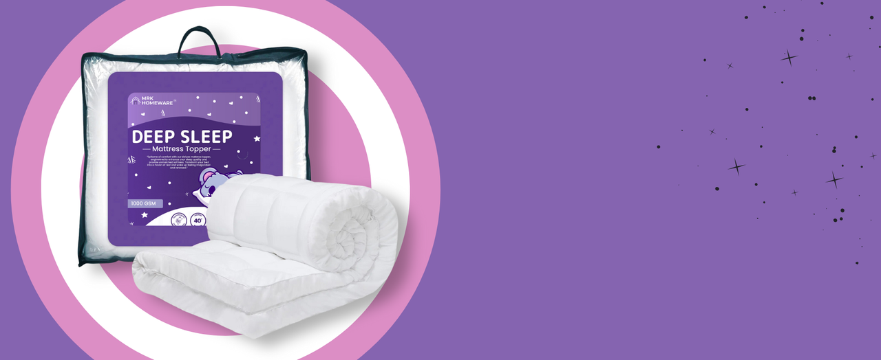 thumbnail interactive-video image 1 of MRK Homeware 10cm (4 Inch) Quilted Mattress Topper – Single/Double/King – With Elasticated Straps, White 1 of 2