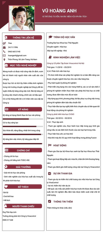 các cv xin việc hay