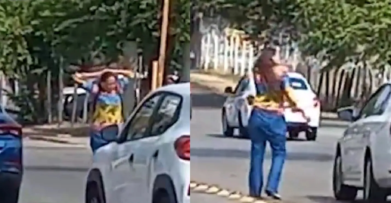Maestra se hace viral en Tabasco, se desnudó en medio del tráfico: video
