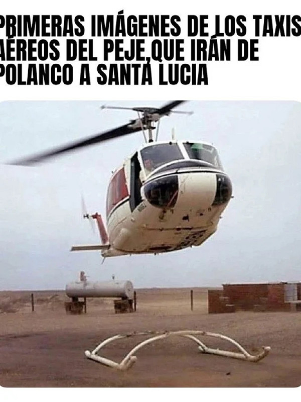 Memes de taxis aéreos en el AIFA inundan las redes sociales