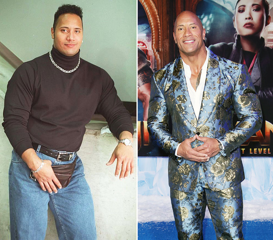 Dwayne-The-Rock-Johnson-90s-Stars-Then-and-Now
