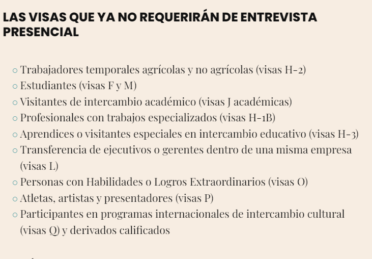 Visa para EE.UU.: quiénes ya no necesitarán ir a la entrevis - Foro USA y Canada