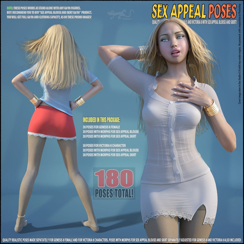 SexAppeal Poses for Genesis 8 and for Victoria 8 SexAppeal Poses for Genesis 8 and for Victoria 8