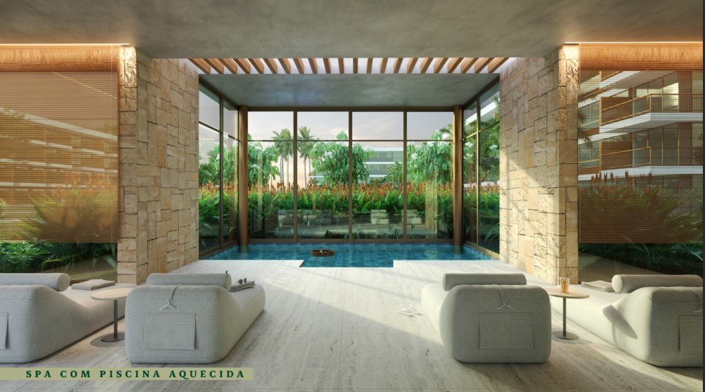 Spa luxuoso com piscina aquecida