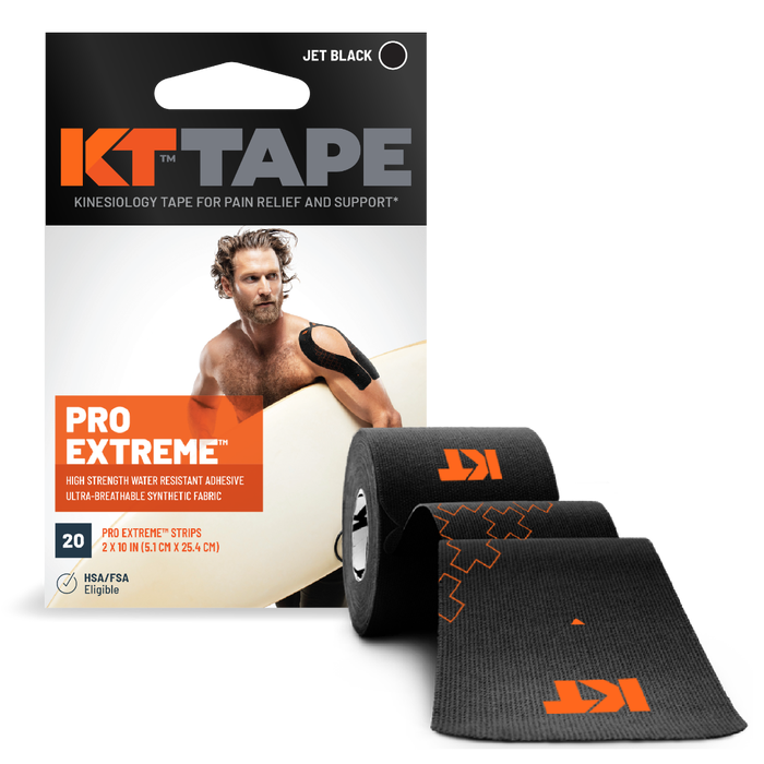KT Tape applied to a shoulder for support