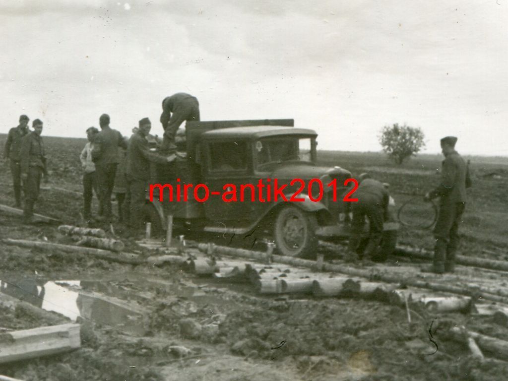 Wehrmacht, LKW, Knüppeldamm, Rückzug, Smolensk -