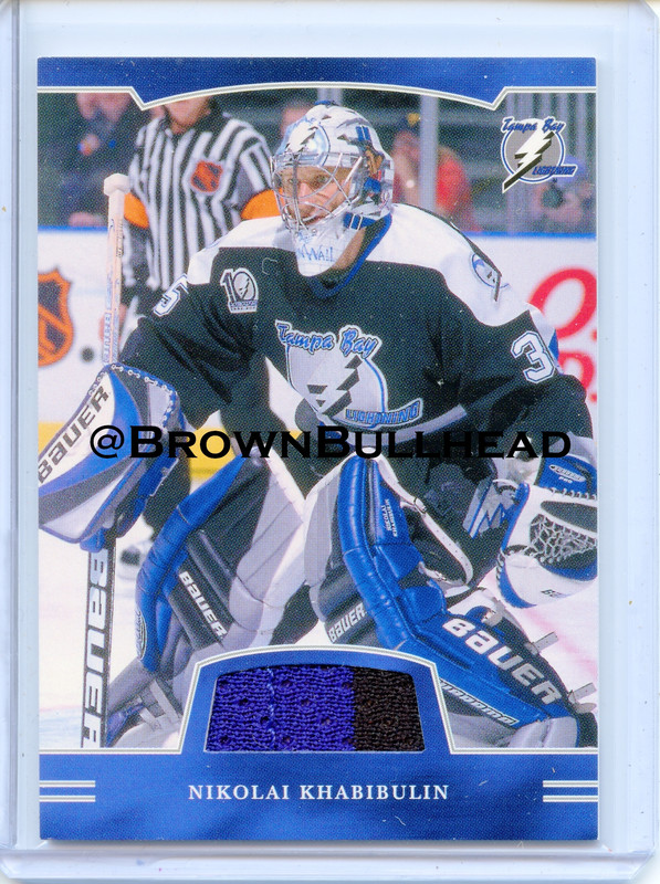2002-03 BAP First Edition Jerseys FE-080 [Nikolai Khabibulin] [Tampa Bay Lightning] [~100] [swatch=b