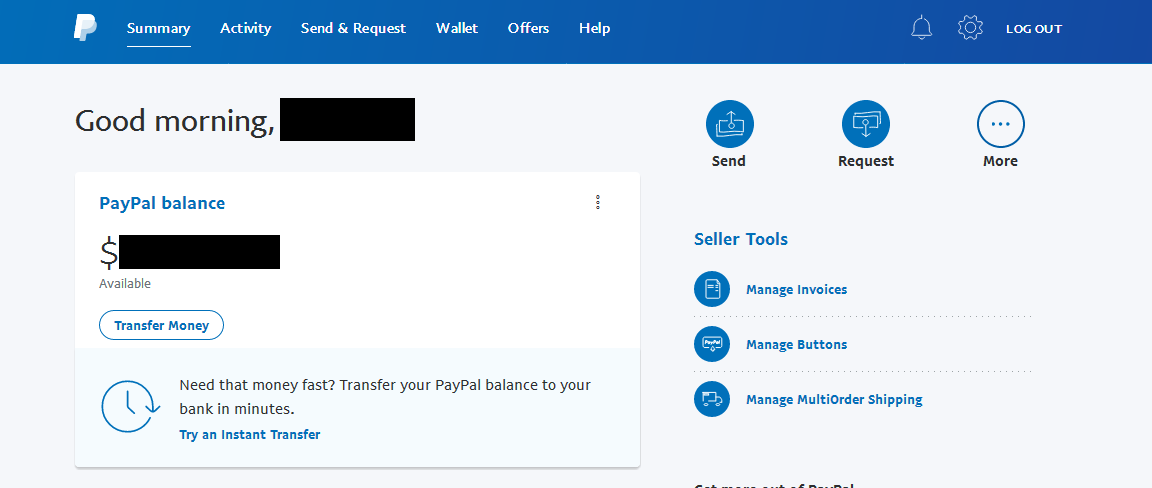paypal manage multi order shipping