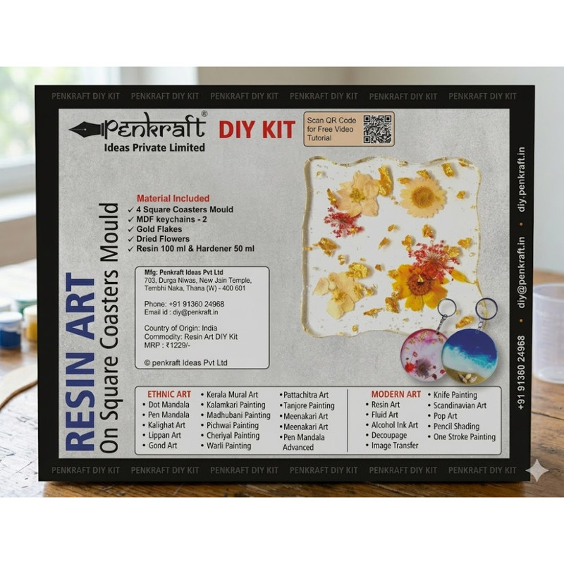ResinArtwithSquareCoasterMouldsDIYKit