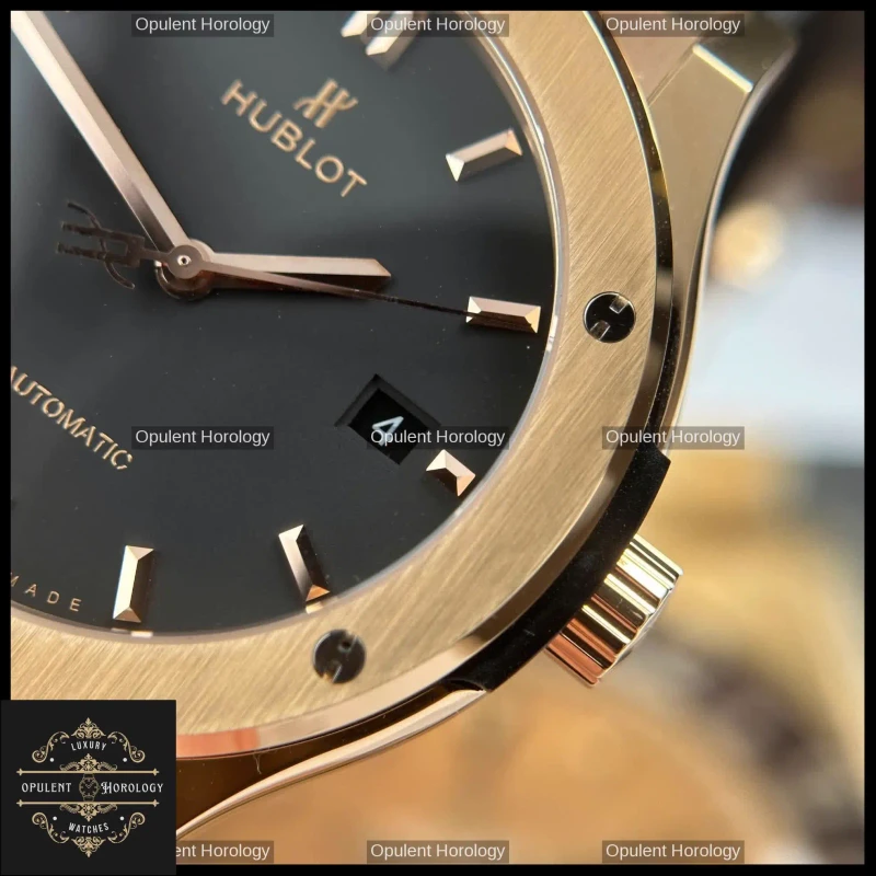 Hublot Classic Fusion King Gold Plated 42mm Black Dial Swiss Automatic Movement