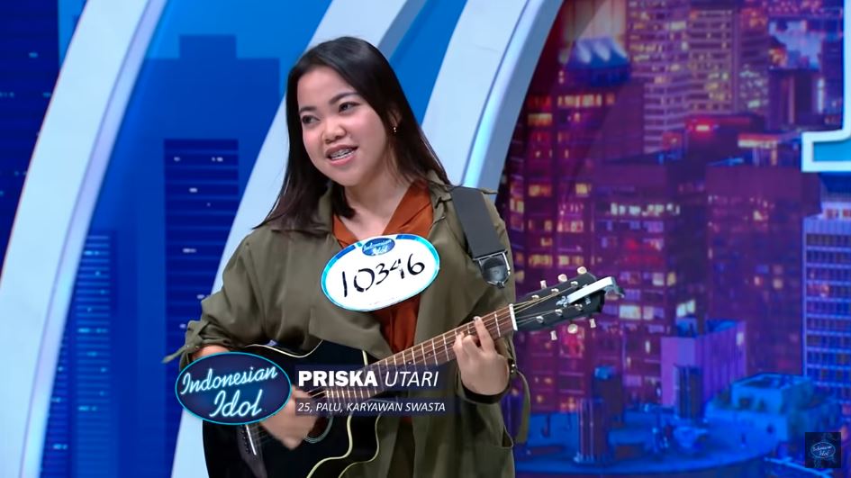Penampilan Priska saat menyanyi di audisi Indonesian Idol 2019