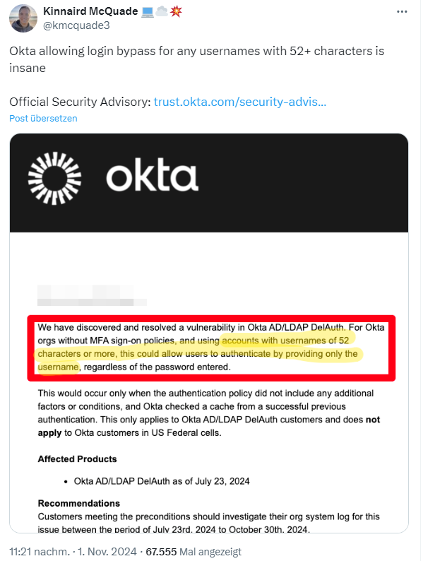 Octa security flaw