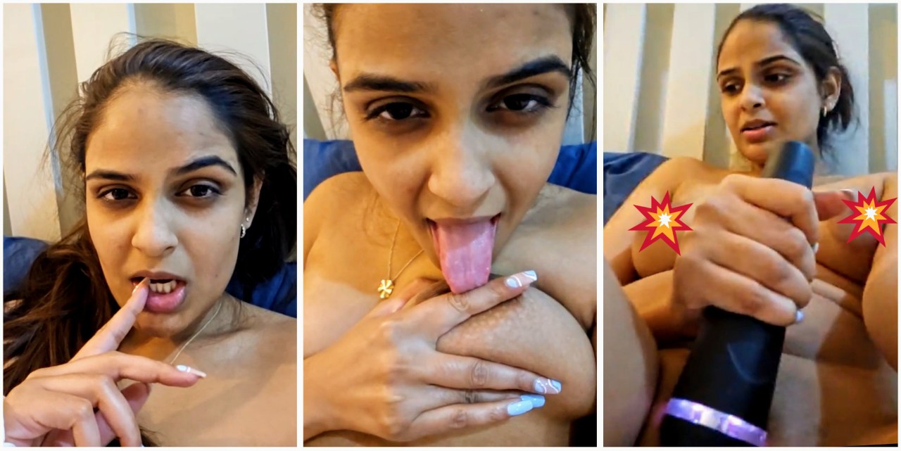 Desi bhabhi showing her boobs and using vibrator