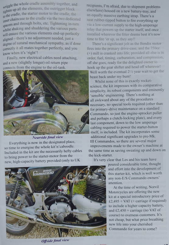 norvil electric start