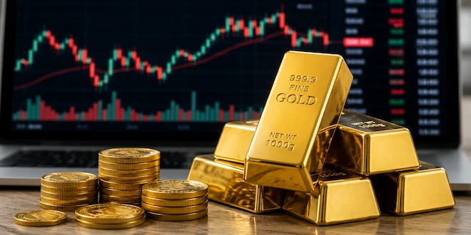 صورة توضيحية لتراجع أسعار الذهب بعد موجة صعود قوية