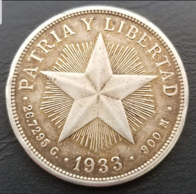 Cuba 1 peso cubano año 1933 KM#15.2 20221018-150738