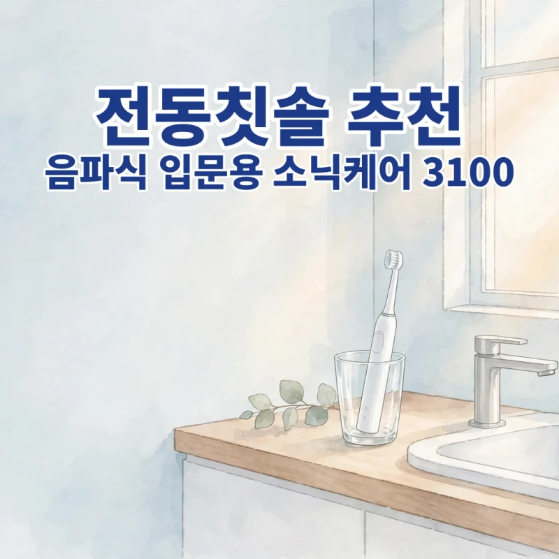 전동칫솔 추천 필립스 소닉케어 3100 음파식 입문용