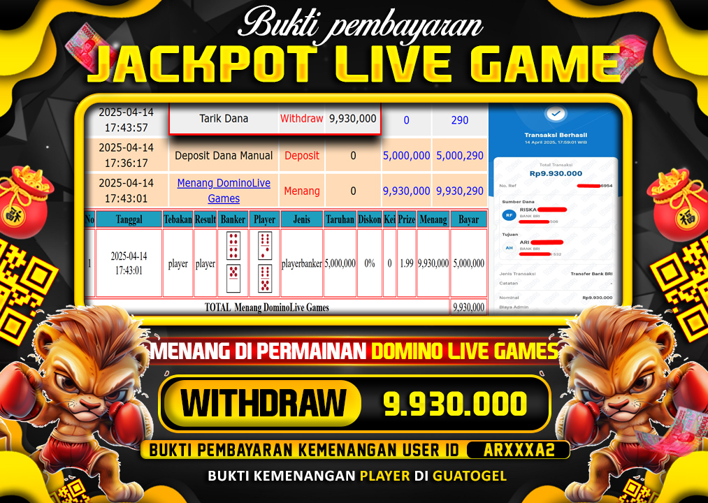 BUKTI JACKPOT LUNAS GUATOGEL