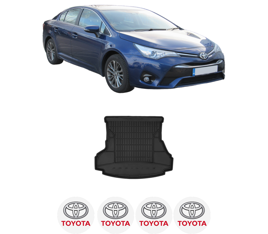 Tavita Portbagaj TOYOTA AVENSIS Saloon (_T27_) din 2008-2018, Protectie Portbagaj Auto, 4x Stickere auto cu TOYOTA