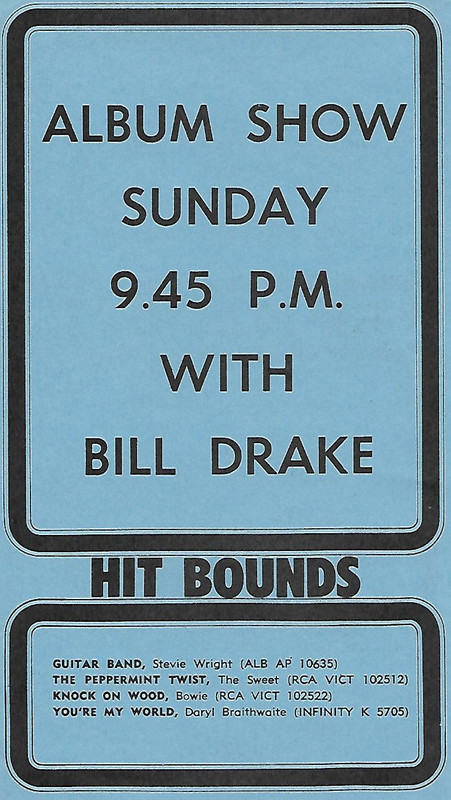 2SM Sydney, Australia November 15, 1974 Chart Rear