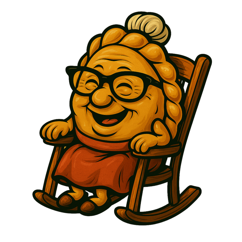 EmpaNana, una empanada con moño y lentes de abuela