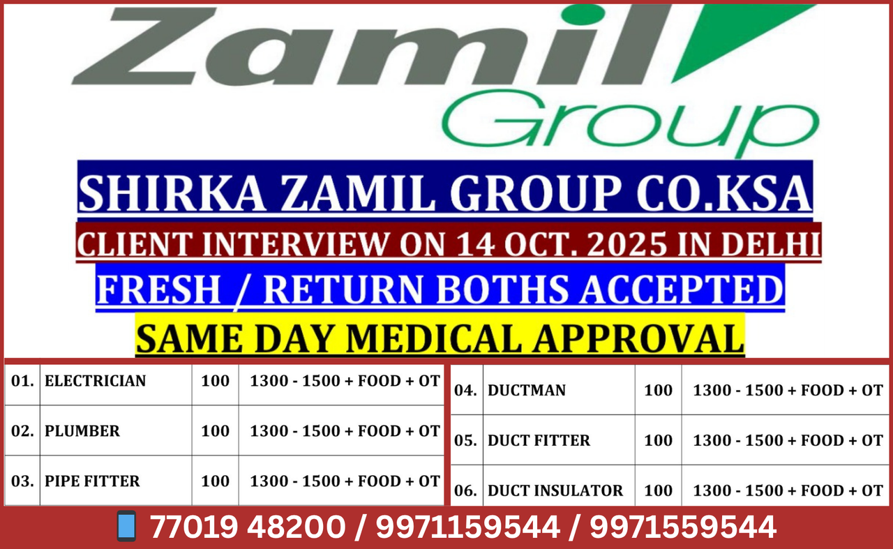 Overseas job interview in Delhi for Gulf countries by Jobswind Pvt. Ltd.