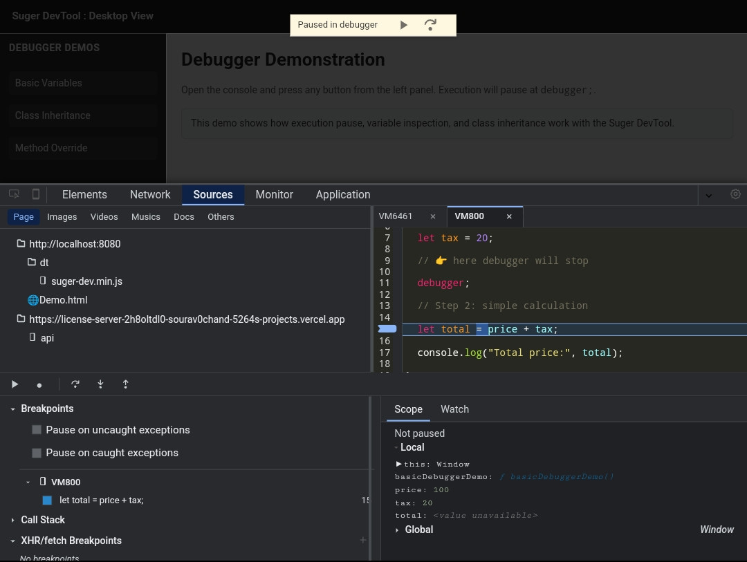 Suger Devtool Preview