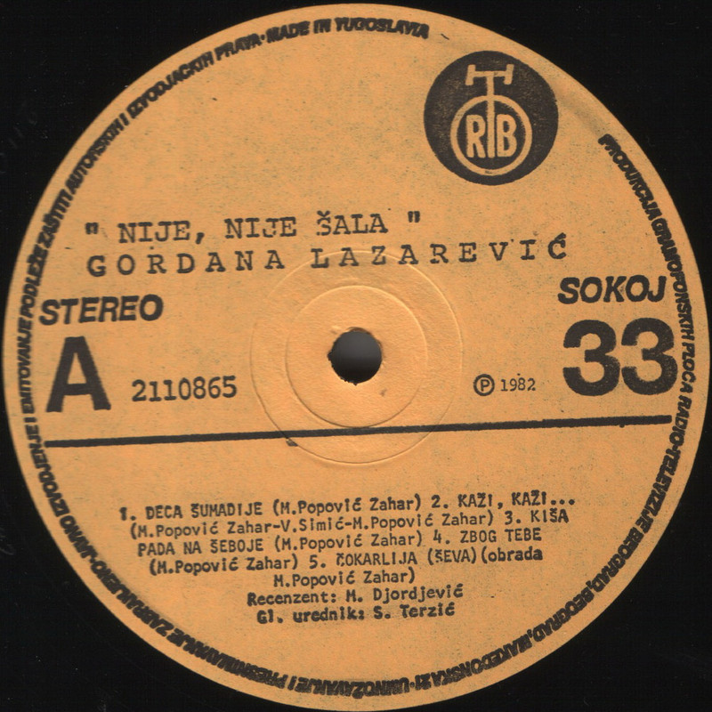 Gordana Lazarevic 1982 sA