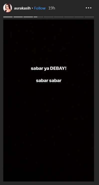 Tangkapan layar IG Story Aura Kasih