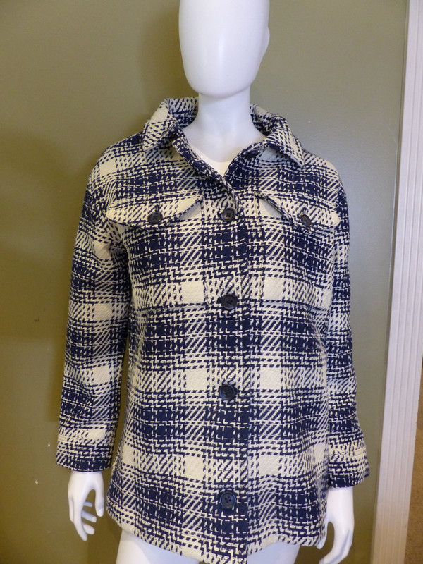 OUTERKNOWN CLOUD WEAVE SHIRT JACKET BIRCH OPTIC PLAID SIZE SMALL S 2510015